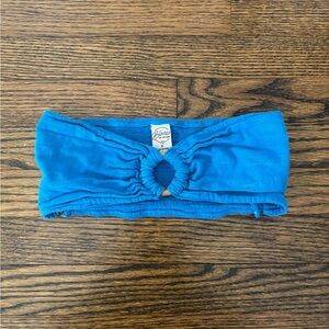 Blue Bandeau Top
